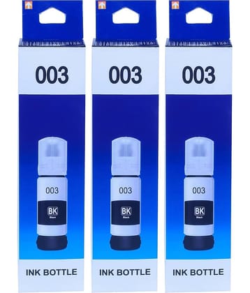 TEQUO EPS0N 003 Black Pack of 3 Cartridge for 003 65 ml for Eco Tank L1110 L3100 L3101 L3110 L3115 L3116 L3150 L3151 L3152 L3156 L5190