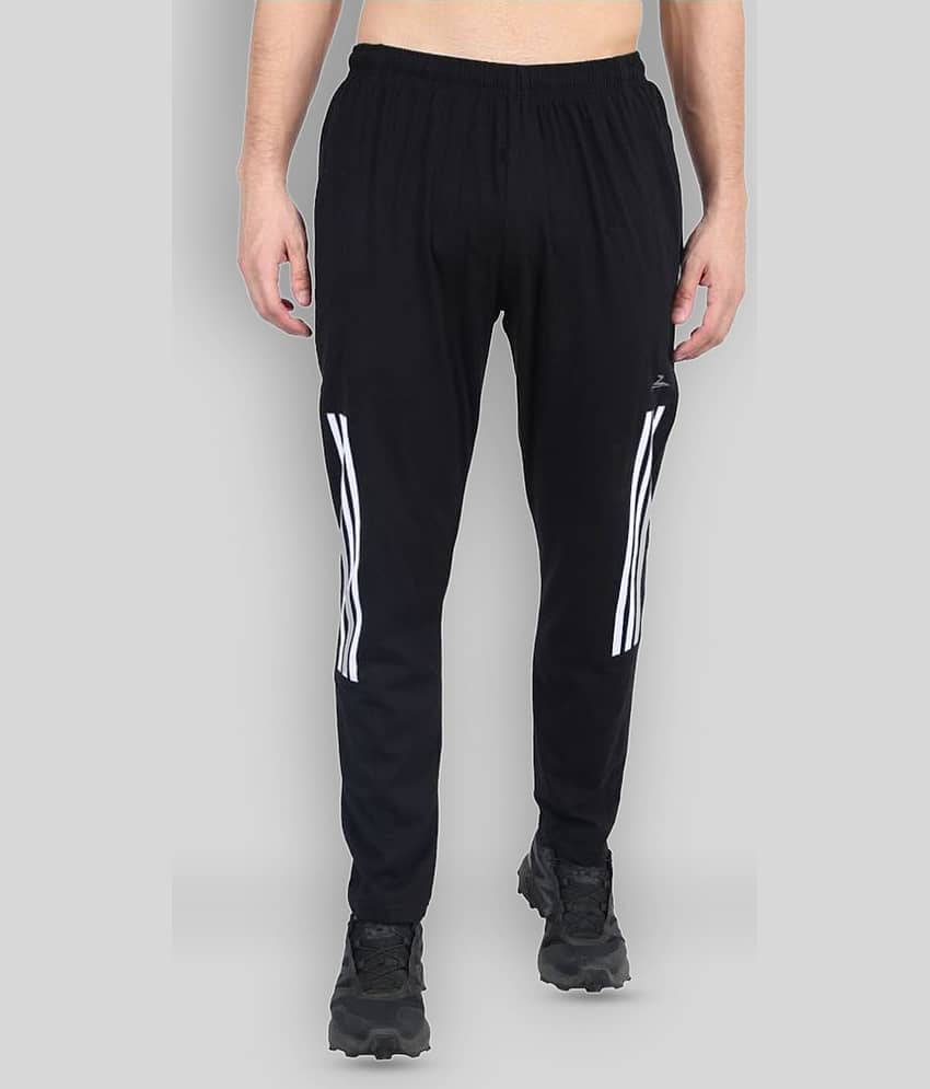 Zeffit - Black Cotton Blend Men's Sports Trackpants ( Pack of 1 )