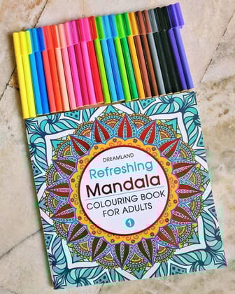 Refreshing Mandala - Colouring Book For Adults Book 1 [Paperback] Dreamland Publications