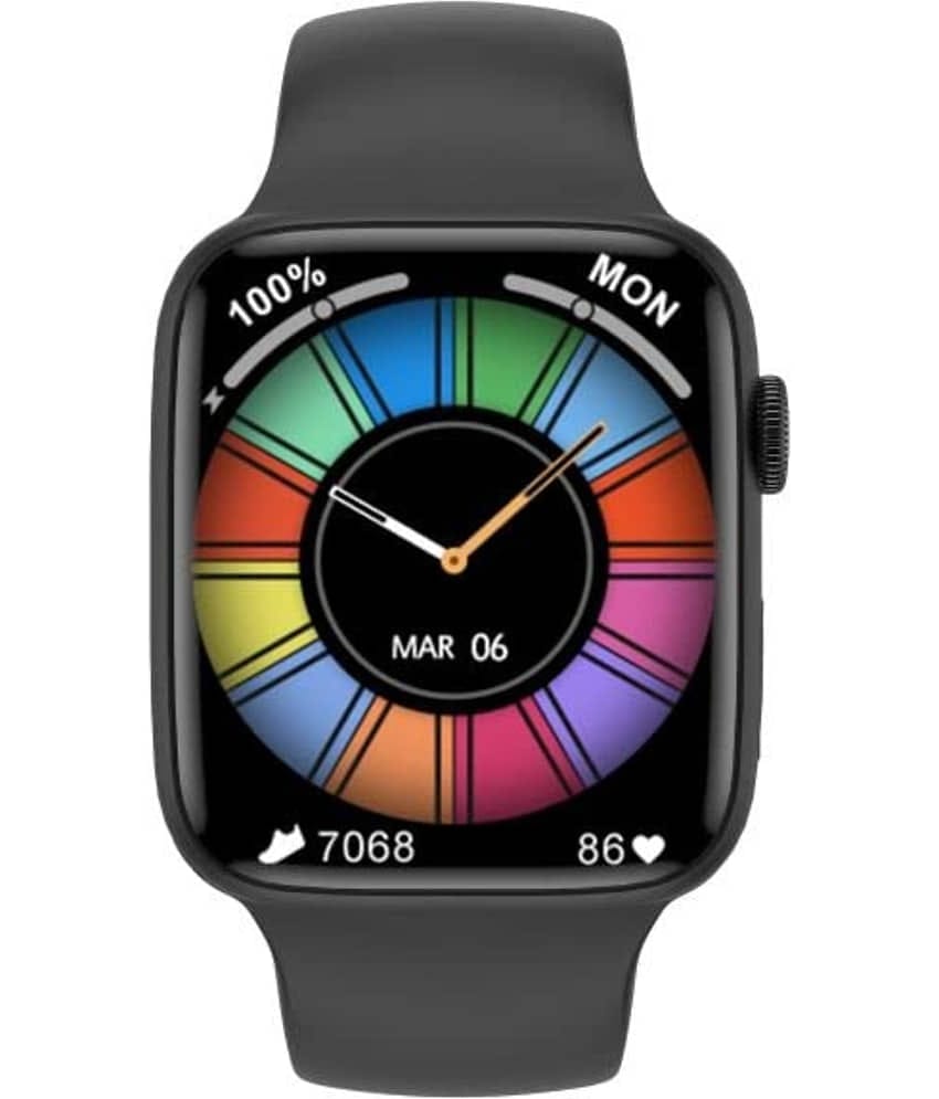 VEhop - 1.9 Inch HD Display with Call Function Black Smart Watch