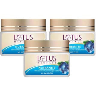 Lotus Herbals Nutranite Skin Renewal Nutritive Night Cream  For All Skin Types  50G  (Pack Of 3)