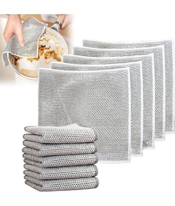 DHSMART Wire Dishwashing Rags for Wet and Dry Dishwash Bar Non Scratch Scrubbing Pads 1 no.s Pack of 5
