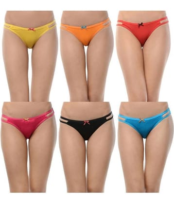 Leading Lady Pack of 6 Cotton Women's Briefs ( Multi Color )
