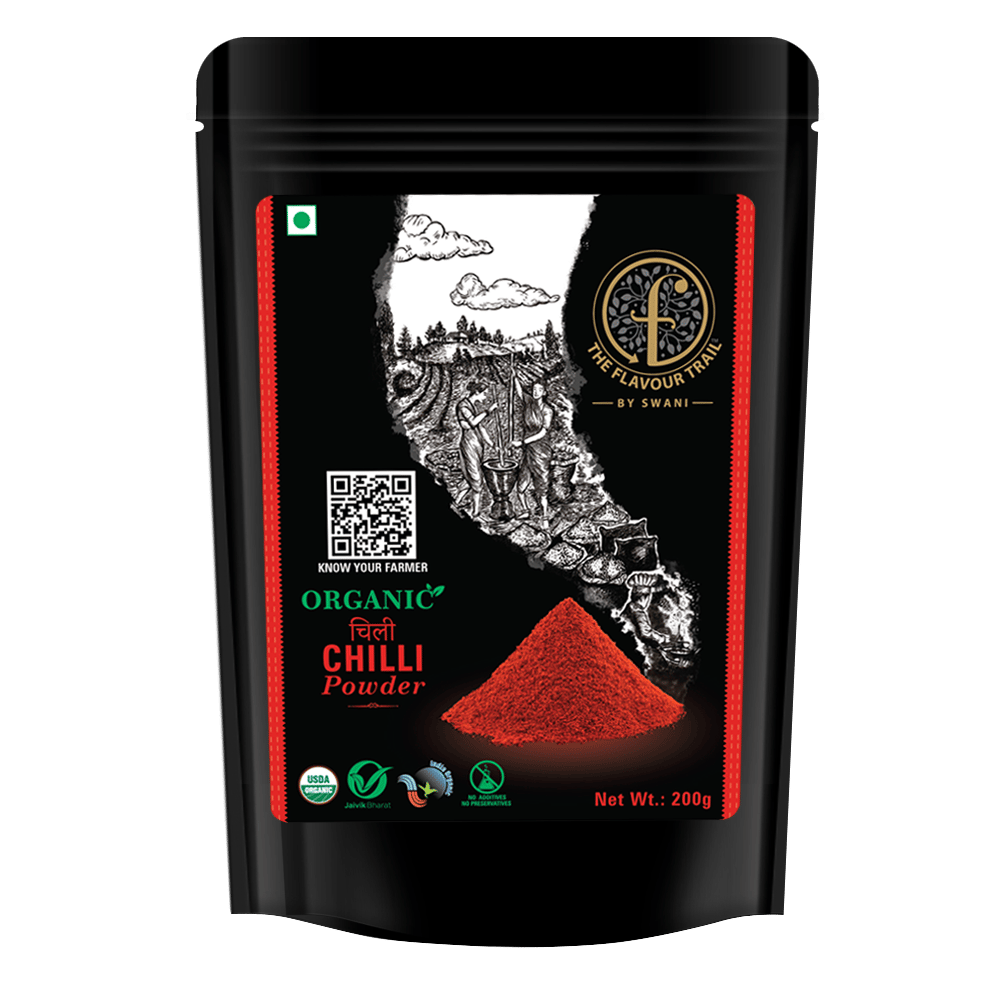 The Flavour Trail - Sustainably Grown Red Chilli Powder (Lal Mirch) - Pack of 2, 200gms Each | Pesticide Free