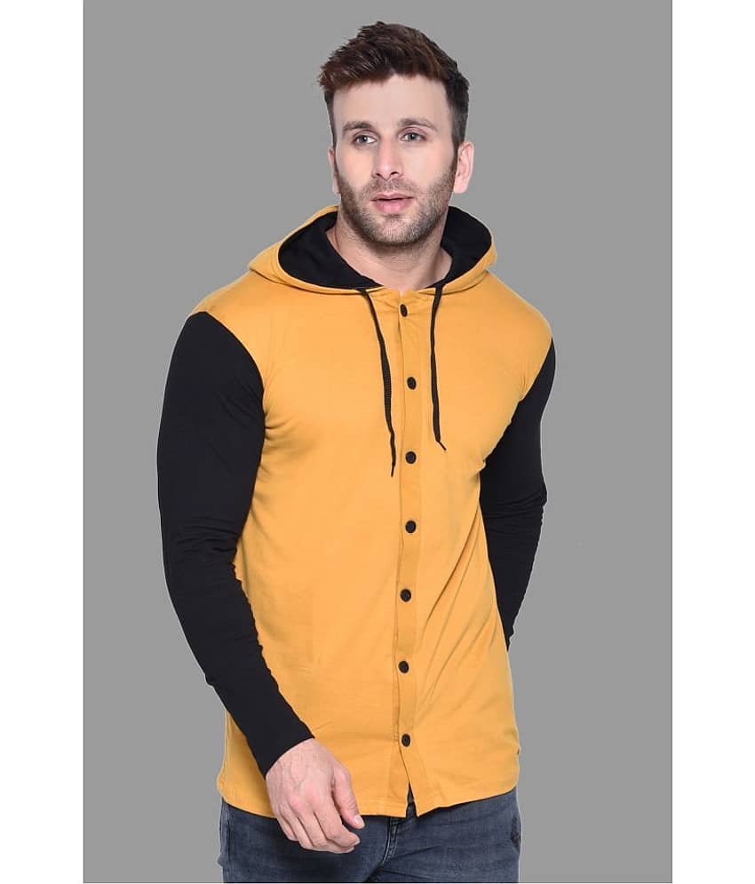 Tfurnish Cotton Blend Gold Solids T-Shirt