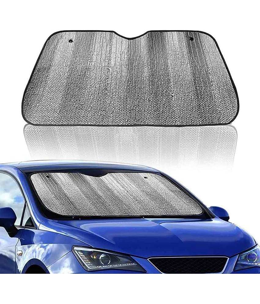 Car Sunshade for Front Windshield Foldable Cool Reflective Sun Blocker for Car Interior Block 98% UV Rays Premium Aluminum Foil Heat Insulation Sun Shade Perfect for Car, Van,SUV