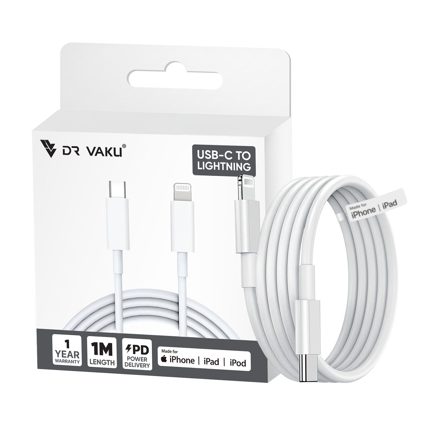 Original Type-C To Lightning [Apple MFi Certified] Fast Charging Cable For iPhone & iPad
