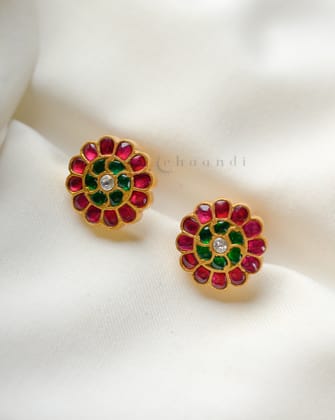 Gold Polish Silver Earrings CHE2099