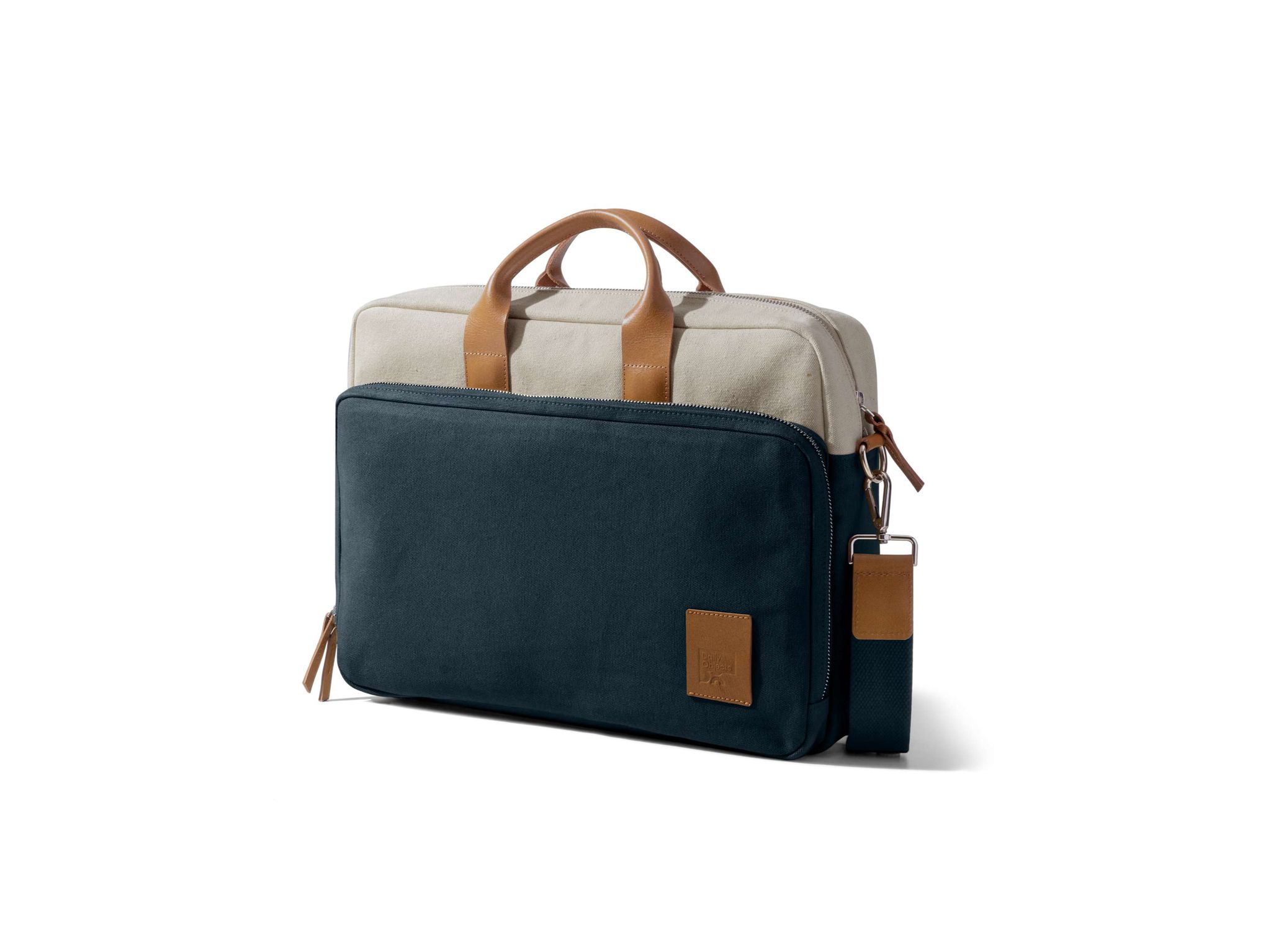 DailyObjects Commute Messenger Large - Ivory - Navy