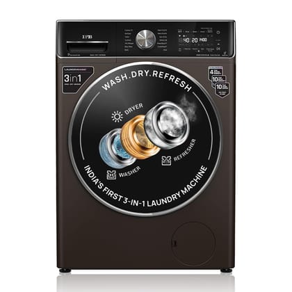 IFB 10 Kg/7 Kg/3 Kg 3-in-1, AI Powered, Fully Automatic Washer Dryer Refresher (IFB Laundrimagic, EXECUTIVE PLUS ZXM, 9 Swirl Wash, Eco Inverter Technology, Mocha) IFB 10 Kg/7 Kg/3 Kg 3-in-1, AI Powered, Fully Automatic Washer Dryer Refresher (IFB Laundr