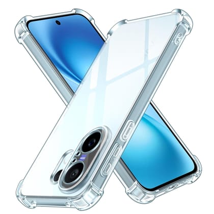 Bumper Back Cover Compatible with Vivo V60 5G [Camera Protection] Perfect Fitting Back Case for Vivo V60 5G - Transparent
