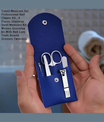 Travel Manicure Set Professional Nail Clipper Kit-5 Pieces Stainless Steel Manicure Kit (Pack of 1)