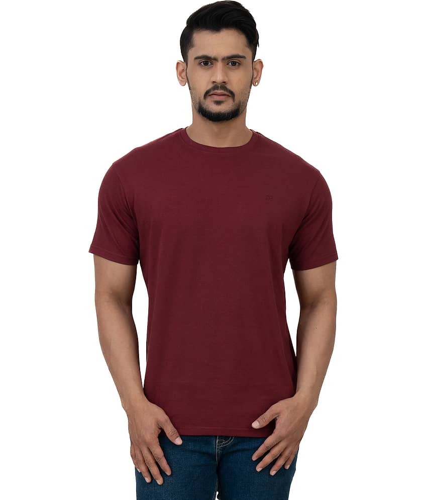 Cotstyle Pack of 1 Cotton Regular Fit Men's T-Shirt ( Maroon )