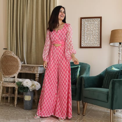 Confetti Chiffon Jumpsuit-XS
