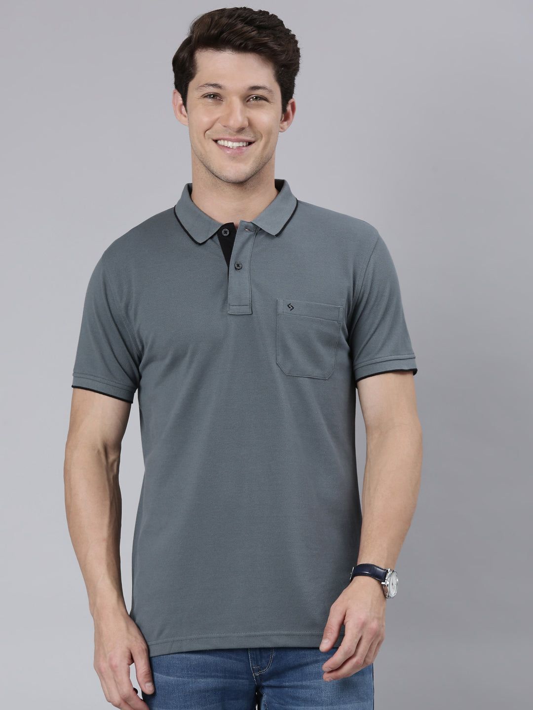 Classic Polo Men's Polo Neck Half Sleeve Slim Fit Cotton T Shirt | TOY-NOVA-STROMY WEATHER SF P