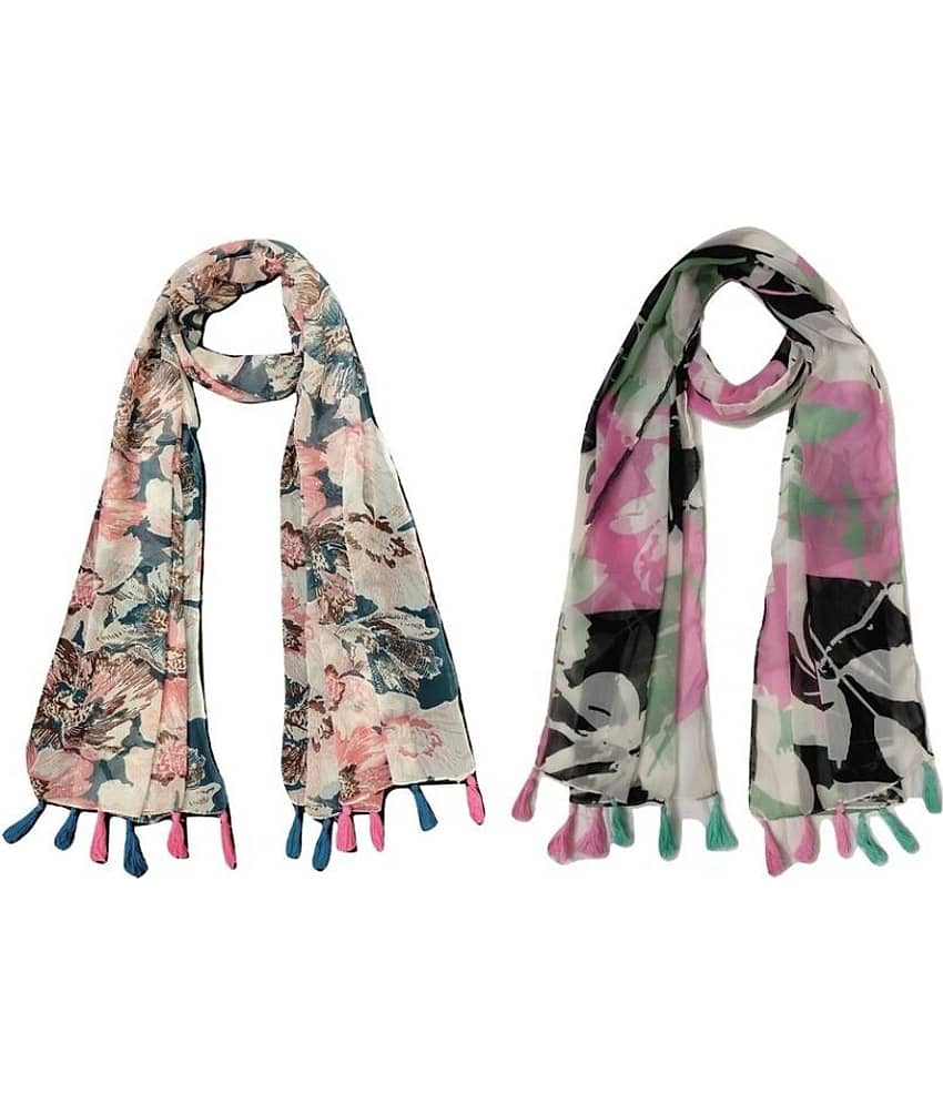 stolevilla Multi Printed Poly Cotton Yarn Stoles