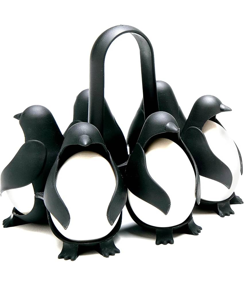 Penguin-Shaped Boiled Egg Cooker 3-in-1 Cook, Serve and Store Egg Holder Egg Cooker  (6 Eggs)