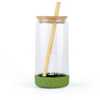 IMECO ECO CRYST Glass Sipper Bottle (500 ml, Light Green) Borosilicate Glass with Bamboo Lid and Straw, BPA-Free IMECO ECO CRYST Glass Sipper Bottle (500 ml, Light Green) Borosilicate Glass with Bamboo Lid and Straw, BPA-Free