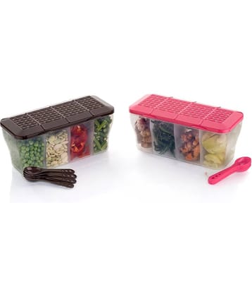 OFFYX - Fridge Containers PET Multicolor Spice Container ( Set of 2 )