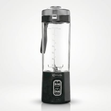 Kilig Vortex Ultra Portable Blender BL-03, 700ml USB-C Rechargeable Smoothie Blender, 360W, 22000 RPM, 6-Blade, Auto & Pulse Modes, Sipper with Strainer, for Gym, Office & Travel, Black Kilig Vortex Ultra Portable Blender BL-03, 700ml USB-C Rechargeable 