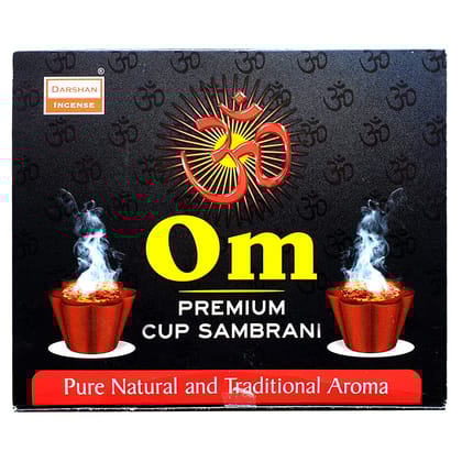 Darshan Incense, Om Premium Cup Sambrani Set Of, 5 (60 Cups) Darshan Incense, Om Premium Cup Sambrani Set Of, 5 (60 Cups)
