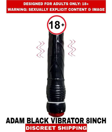 Sexual Wellness Men's Sex Toys Realistic Adam Black 8inch Silicon Vibrator Dildo Sensual Experience Satisfier For Women