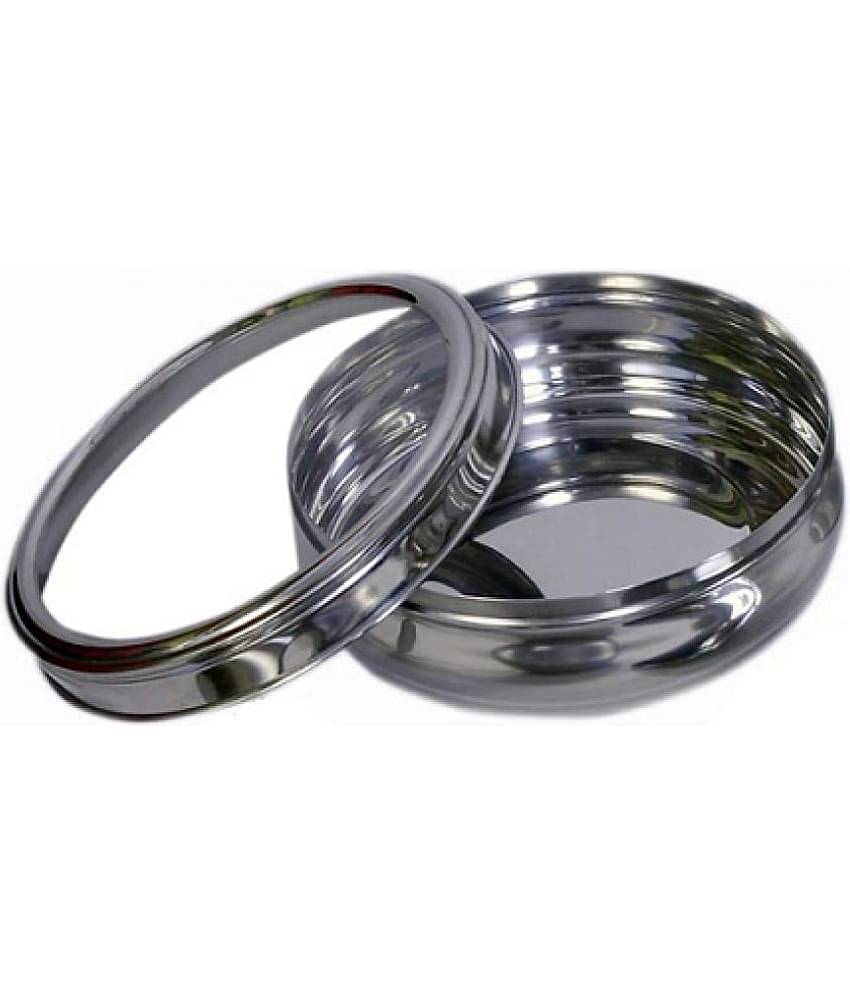 Dynore - 12 No Puri Dabba Steel Silver Food Container ( Set of 1 )