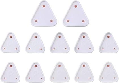 12-Piece Baby Safety Child Proofing Electric Socket Plug Guards with Switch Board Cover and Removal Pin (White).