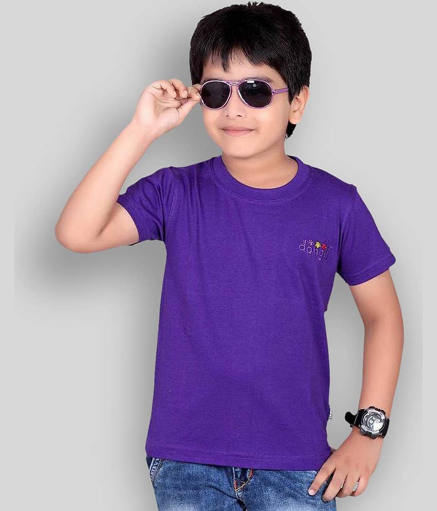 Dongli Pack of 1 Boys T-Shirt ( Purple )