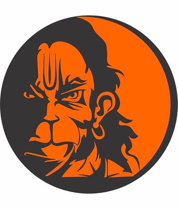 Asmi Collection Hanuman Car Sticker ( 20 x 19 cms )