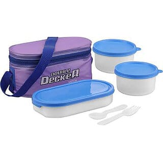 MILTON Double Decker 3 Containers Lunch Box(750 ml)