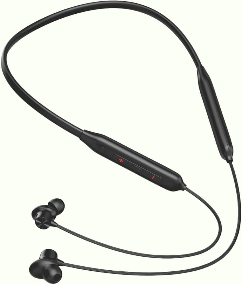 TecSox Zapp200 Bluetooth Neckband | 30H Playtime | Deep Bass | Black