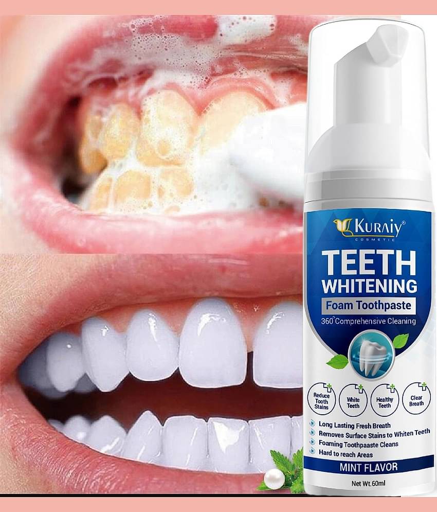 KURAIY Teeth Whitening Oral Hygiene Breath Toothpaste Foam 60ML