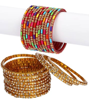 Somil Designer Wedding Fancy Glass Bangle Set For Party, Marriage, Function And Daily Use