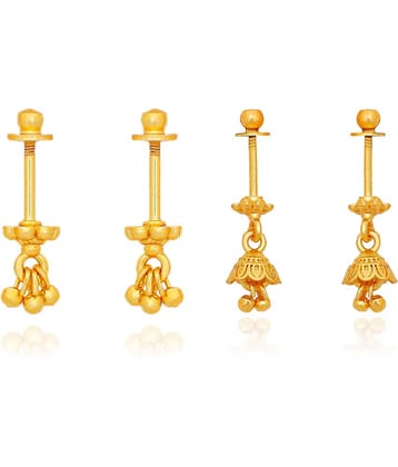 Drashti Collection Golden EarCuff Earrings ( Pack of 2 )