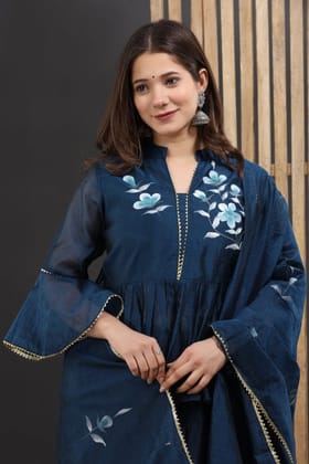 Frill Chanderi Lehenga Outfit-S