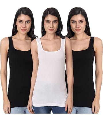 AIMLY Cotton Camisoles - Black Pack of 3