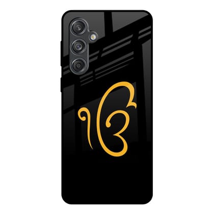 Luxury Fashion Initial Glass Case for Samsung Galaxy M55 5G