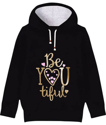 Kuchipoo Winterwear Girls Hoodies - (KUC-HOD-125; Black; 9-10 Years)