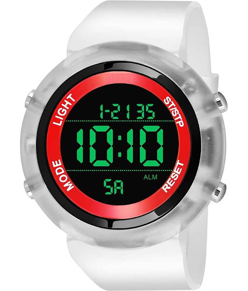 Hala - White Silicon Digital Men's Watch