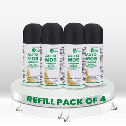 HiCare AutoMos Refill Mosquito Vaporiser - Pack of 4  365 Days