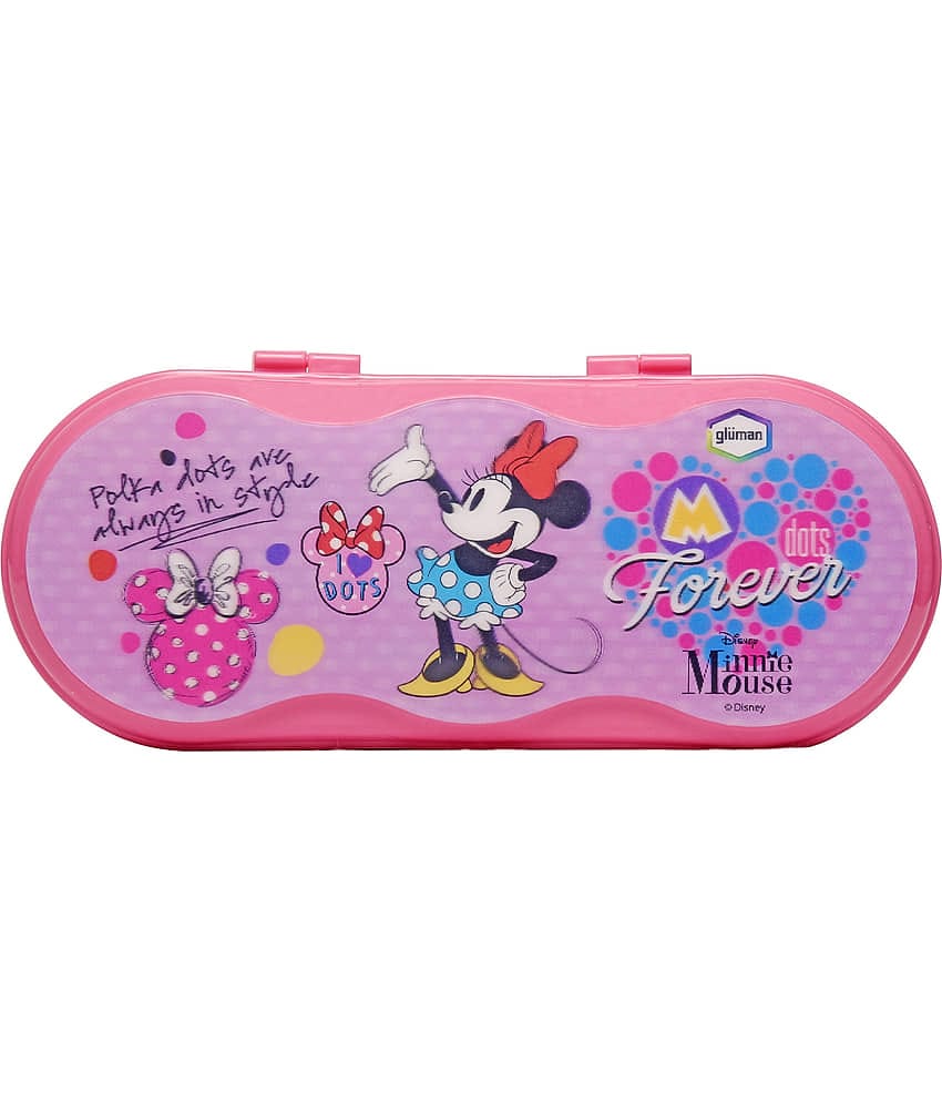Gluman Disney Peapod Pencil Box with clip locks, 3D Minnie