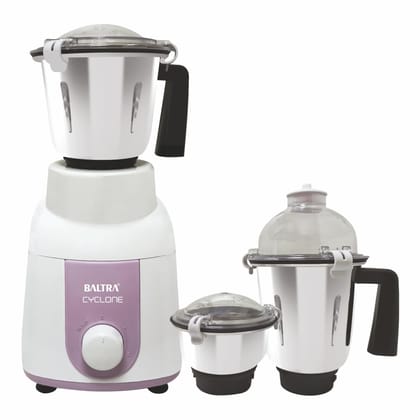 Baltra Cyclone Powerful Mixer Grinder for Kitchen | 1000 Watt Powerful Motor | Multi-Purpose Mixie, Stainless Steel 3 Jars for Grinding, Mixing, Blending | Overload Protector | ISI Mark - 2Yr Warranty