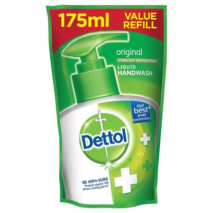 Dettol Original Germ Protection Hand Wash Liquid Soap Refill, 175 ml