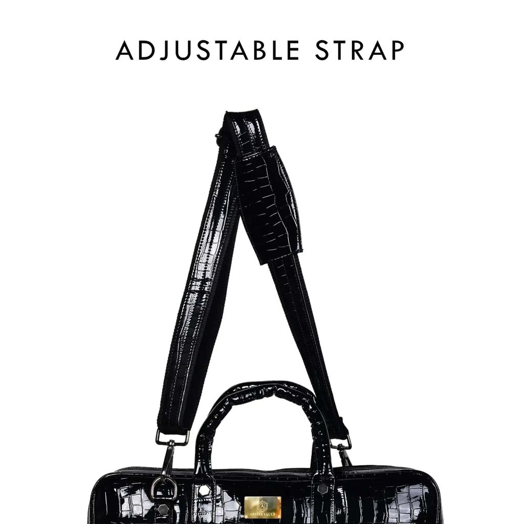 Croc-Textured Fingerlock Smart Laptop Bag