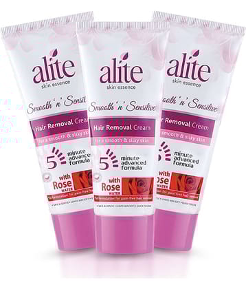 Alite Hair Removal Cream for Women Painless & Effective with Rose Water (30g x Pack of 3)