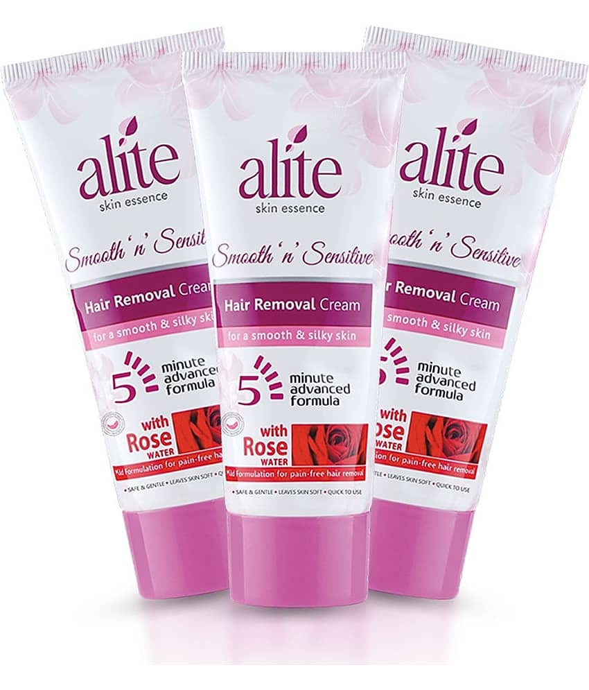 Alite Hair Removal Cream for Women Painless & Effective with Rose Water (30g x Pack of 3)