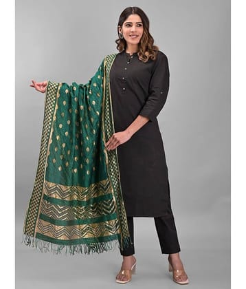 Apratim - Green Silk Women's Dupatta - ( Pack of 1 )