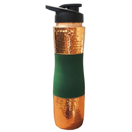 Copper Drinking Water Bottle Sipper Silk Blue – Stylish Copper Reusable Water Bottle, Height : 11.5 Inch (BCMAS188 D)