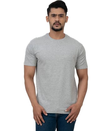 Cotstyle Pack of 1 Cotton Regular Fit Men's T-Shirt ( Grey )